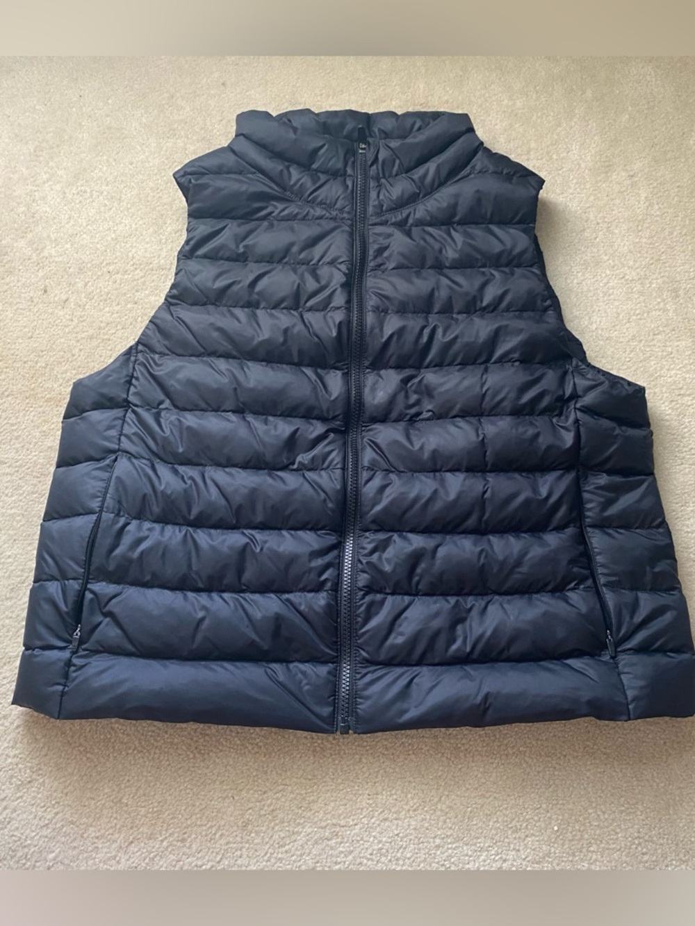 Sweaty Betty Puffer Vest Black Women’s Size 10 Full Zip